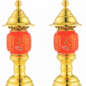 中日式紅心經燈(金)-壽字